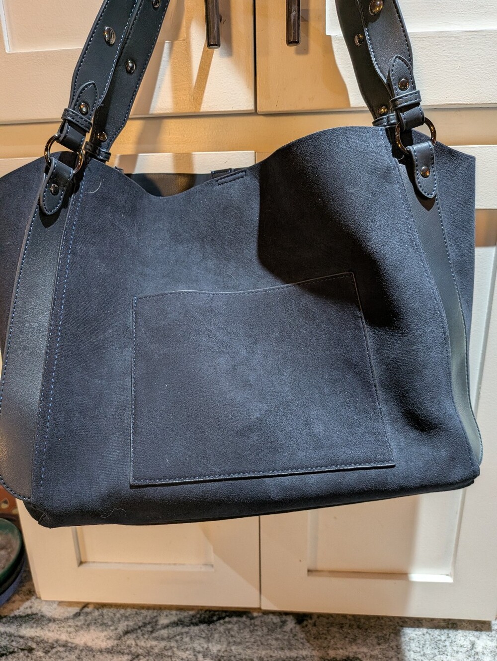 House Of Harlow 1960 NWT Luxe Tote, Shoulder Bag Dark Blue - Picture 13 of 13